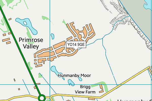 YO14 9GE map - OS VectorMap District (Ordnance Survey)