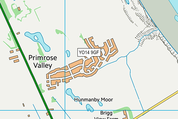 YO14 9GF map - OS VectorMap District (Ordnance Survey)