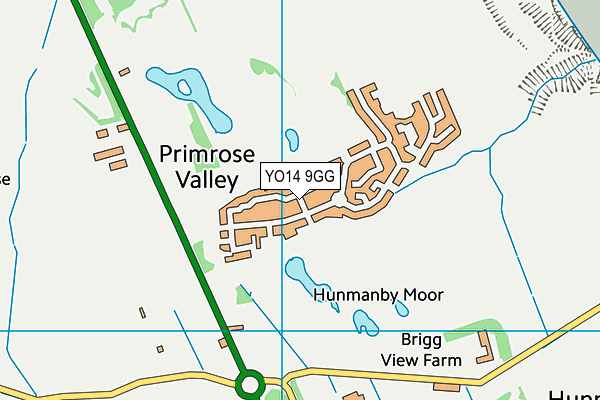 YO14 9GG map - OS VectorMap District (Ordnance Survey)