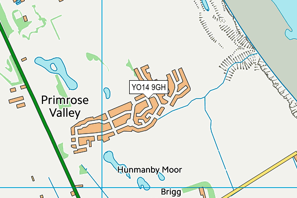 YO14 9GH map - OS VectorMap District (Ordnance Survey)