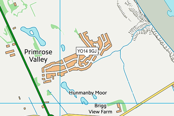 YO14 9GJ map - OS VectorMap District (Ordnance Survey)