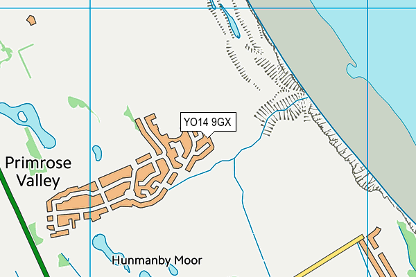 YO14 9GX map - OS VectorMap District (Ordnance Survey)