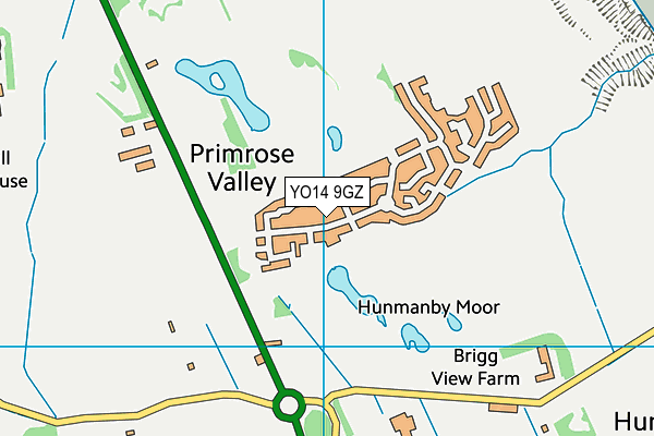 YO14 9GZ map - OS VectorMap District (Ordnance Survey)