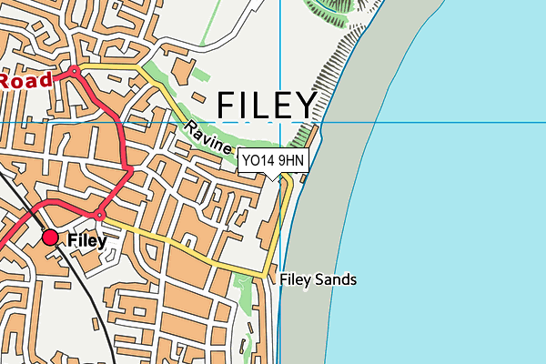 YO14 9HN map - OS VectorMap District (Ordnance Survey)