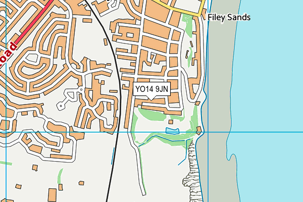 YO14 9JN map - OS VectorMap District (Ordnance Survey)