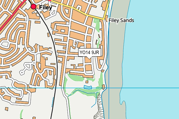 YO14 9JR map - OS VectorMap District (Ordnance Survey)