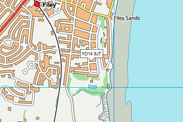 YO14 9JT map - OS VectorMap District (Ordnance Survey)