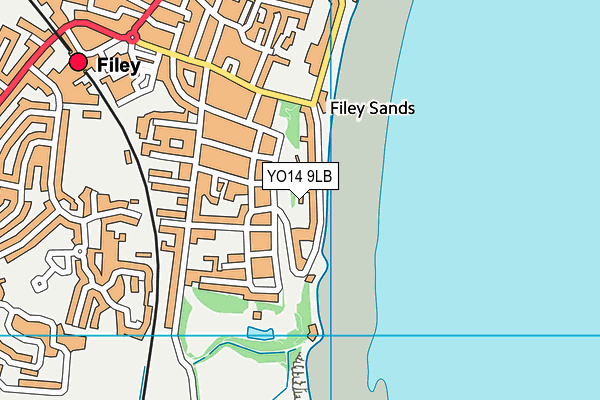 YO14 9LB map - OS VectorMap District (Ordnance Survey)