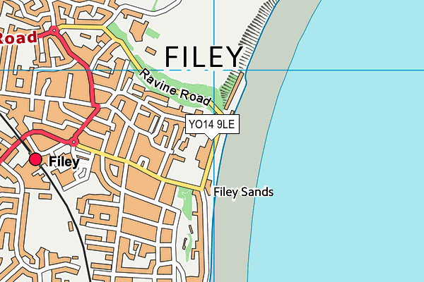 YO14 9LE map - OS VectorMap District (Ordnance Survey)