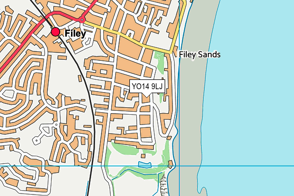 YO14 9LJ map - OS VectorMap District (Ordnance Survey)
