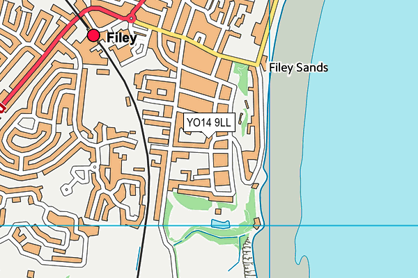 YO14 9LL map - OS VectorMap District (Ordnance Survey)