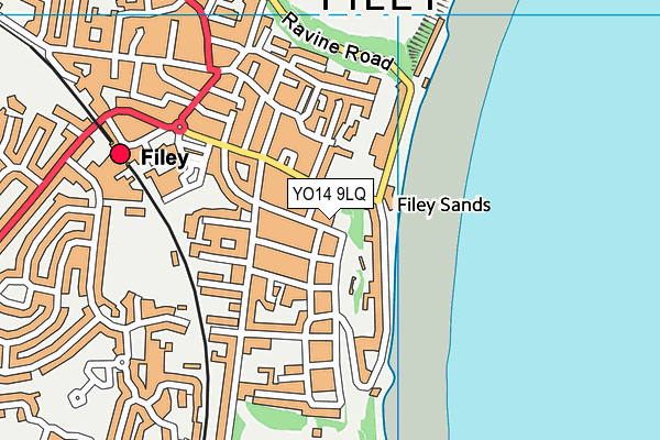 YO14 9LQ map - OS VectorMap District (Ordnance Survey)