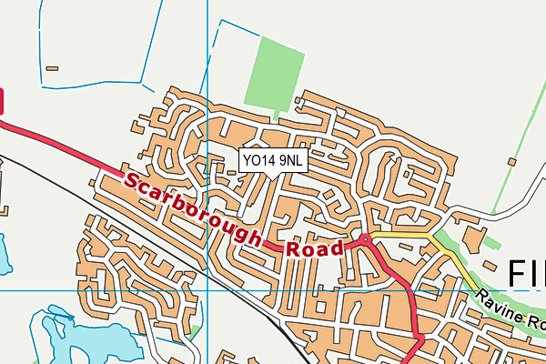 YO14 9NL map - OS VectorMap District (Ordnance Survey)