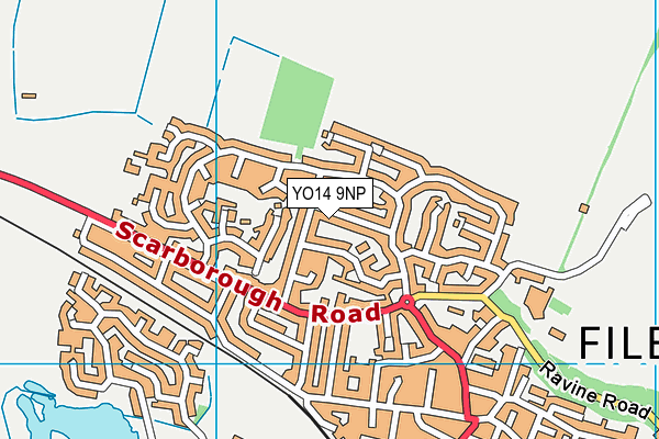 YO14 9NP map - OS VectorMap District (Ordnance Survey)