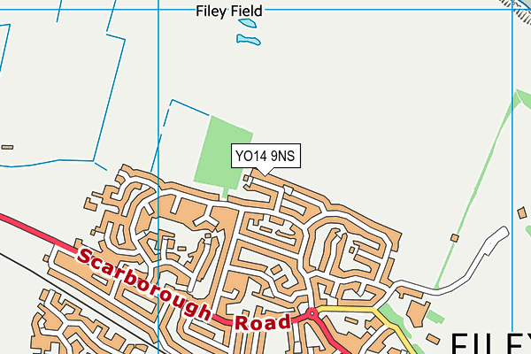 YO14 9NS map - OS VectorMap District (Ordnance Survey)