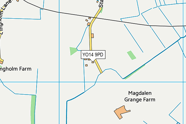 YO14 9PD map - OS VectorMap District (Ordnance Survey)