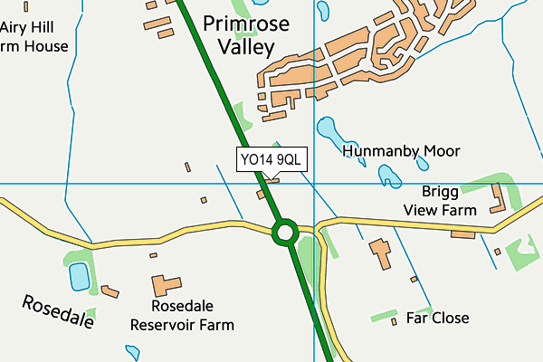 YO14 9QL map - OS VectorMap District (Ordnance Survey)