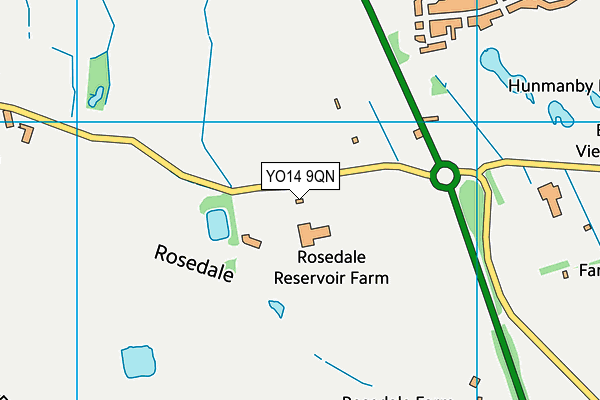 YO14 9QN map - OS VectorMap District (Ordnance Survey)