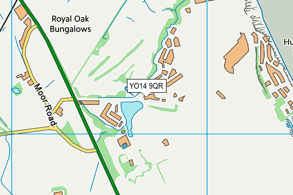 YO14 9QR map - OS VectorMap District (Ordnance Survey)