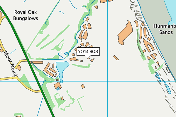 YO14 9QS map - OS VectorMap District (Ordnance Survey)