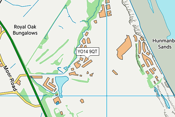 YO14 9QT map - OS VectorMap District (Ordnance Survey)