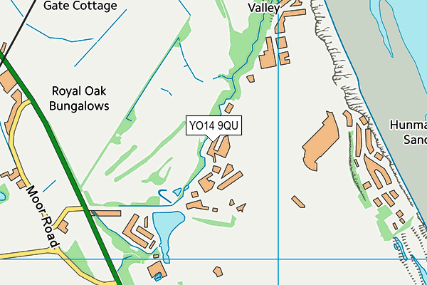 YO14 9QU map - OS VectorMap District (Ordnance Survey)