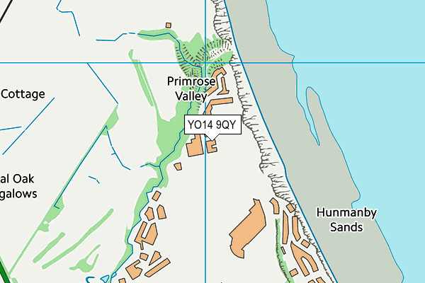 YO14 9QY map - OS VectorMap District (Ordnance Survey)
