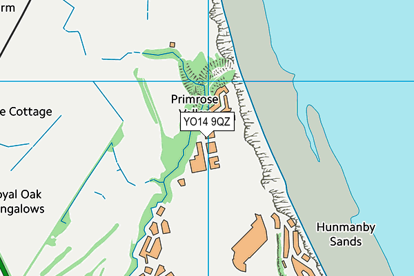 YO14 9QZ map - OS VectorMap District (Ordnance Survey)