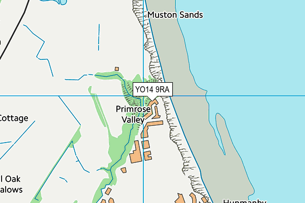 YO14 9RA map - OS VectorMap District (Ordnance Survey)