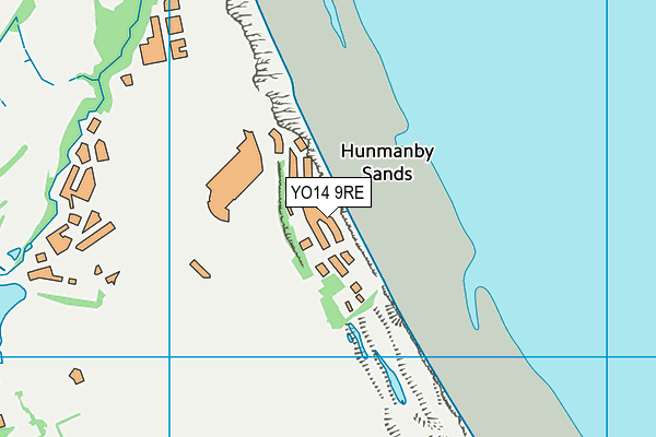 YO14 9RE map - OS VectorMap District (Ordnance Survey)