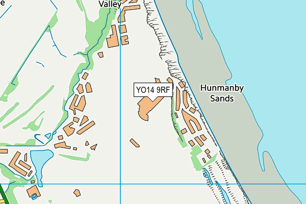 YO14 9RF map - OS VectorMap District (Ordnance Survey)
