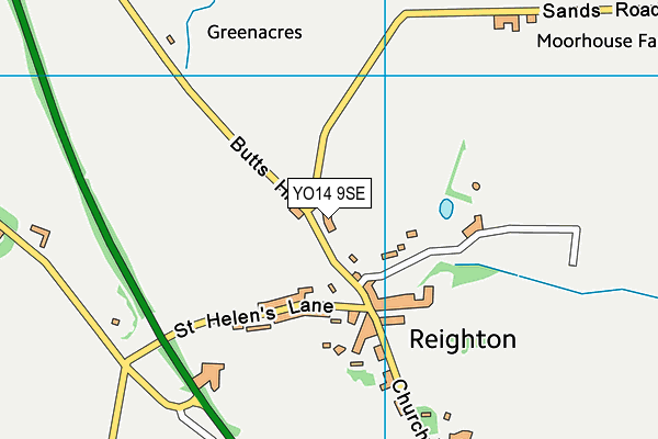 YO14 9SE map - OS VectorMap District (Ordnance Survey)