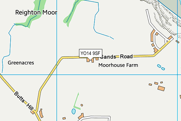 YO14 9SF map - OS VectorMap District (Ordnance Survey)