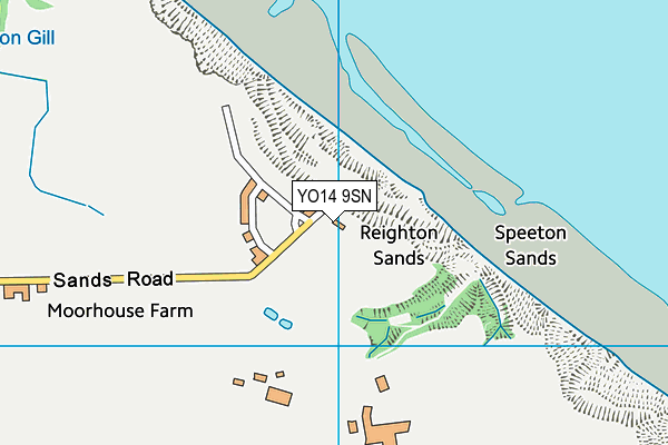 YO14 9SN map - OS VectorMap District (Ordnance Survey)