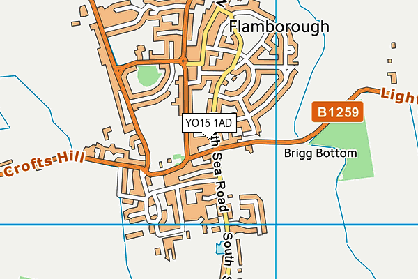 YO15 1AD map - OS VectorMap District (Ordnance Survey)