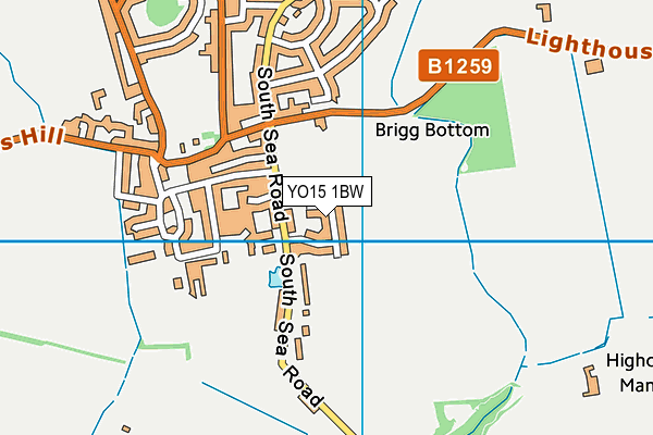 YO15 1BW map - OS VectorMap District (Ordnance Survey)
