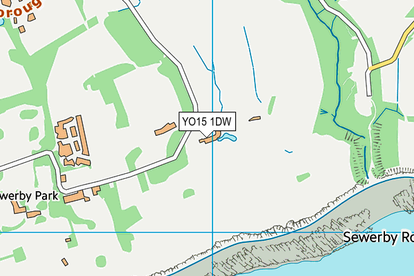 YO15 1DW map - OS VectorMap District (Ordnance Survey)