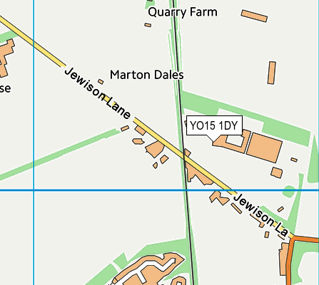 YO15 1DY map - OS VectorMap District (Ordnance Survey)