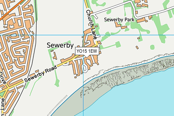 Sewerby Cricket Club map (YO15 1EW) - OS VectorMap District (Ordnance Survey)