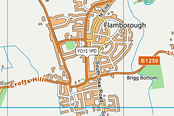 Map of THE OLD TUCK SHOP (FLAMBOROUGH) LIMITED at district scale