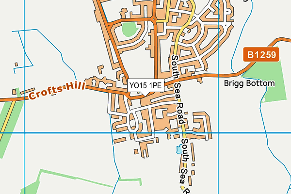 YO15 1PE map - OS VectorMap District (Ordnance Survey)