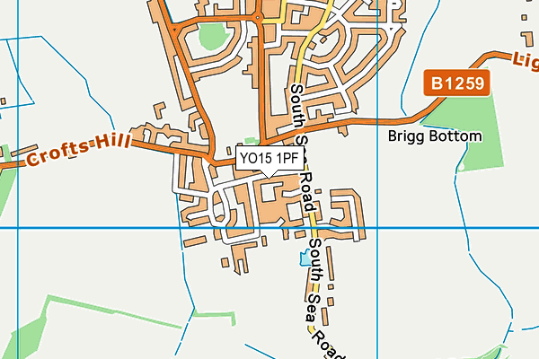 YO15 1PF map - OS VectorMap District (Ordnance Survey)