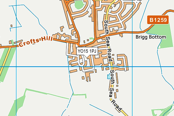 YO15 1PJ map - OS VectorMap District (Ordnance Survey)