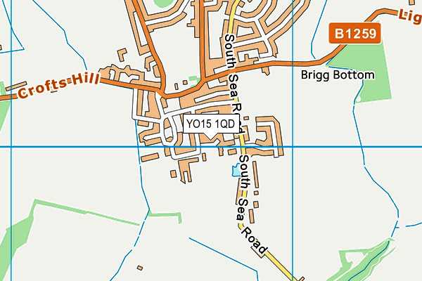 YO15 1QD map - OS VectorMap District (Ordnance Survey)