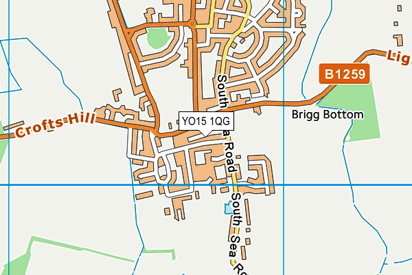 YO15 1QG map - OS VectorMap District (Ordnance Survey)