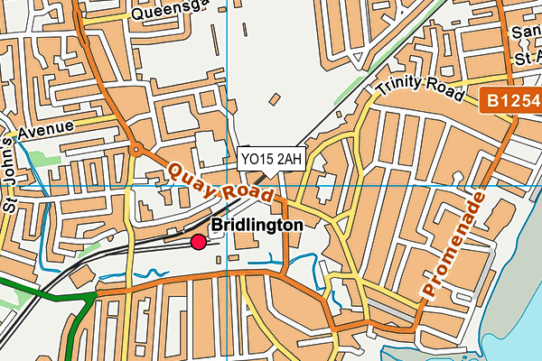 YO15 2AH map - OS VectorMap District (Ordnance Survey)