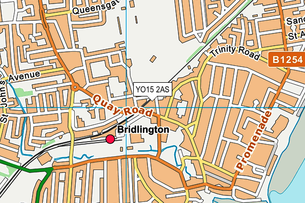YO15 2AS map - OS VectorMap District (Ordnance Survey)