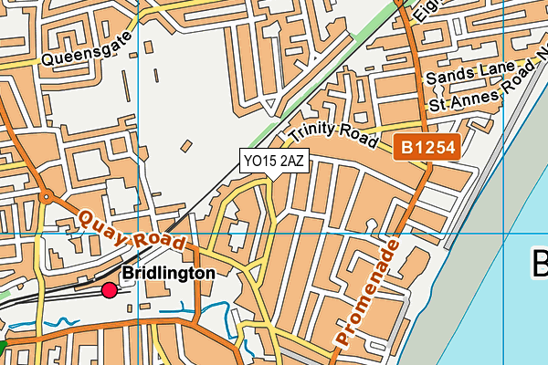 YO15 2AZ map - OS VectorMap District (Ordnance Survey)