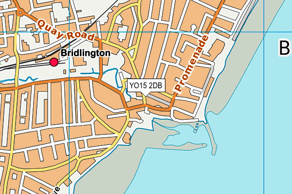 YO15 2DB map - OS VectorMap District (Ordnance Survey)