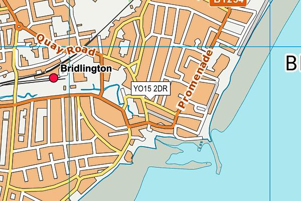 YO15 2DR map - OS VectorMap District (Ordnance Survey)
